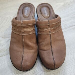Bjorndal Brown Leather Clogs Size 7.5